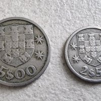 Монети. Португалия. 2 и 5  ескудо.  1964 и 1966 година. 2 бройки., снимка 1 - Нумизматика и бонистика - 40381499