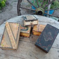 Стари дървени кутии, снимка 4 - Антикварни и старинни предмети - 37545011