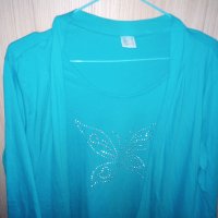 Памучна блуза 2в1, снимка 2 - Жилетки - 37004331