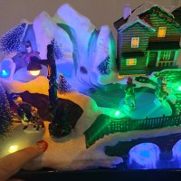 Уникална коледна къща и езерце за кънки с LED светлина и музика.Christmas Village, снимка 3 - Декорация за дома - 38907803