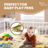 YumYum's Подплатена водоустойчива постелка за пълзене и игра за деца и бебета 200 x 150 cm, снимка 3 - Други - 44798044