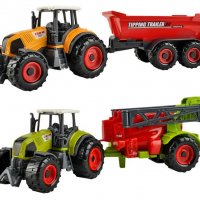 Фермерски комплект 6в1 - трактори с ремаркета, снимка 2 - Коли, камиони, мотори, писти - 38794678