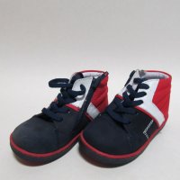 Детски кецове PONKI естествена кожа синьо/червено, снимка 2 - Детски обувки - 29700551