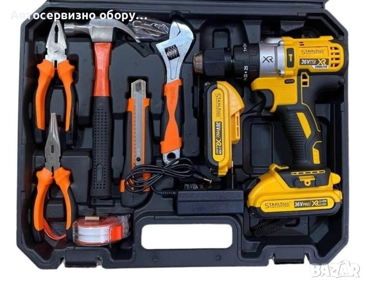 Акумулаторен Ударен Винтоверт STAHLMAYER XR 36V 8,0AH + 111 части, снимка 1