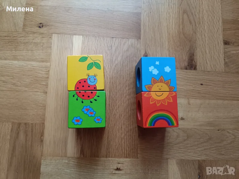 Classic World Дървени кубчета - пъзел с животни и звуци, снимка 1