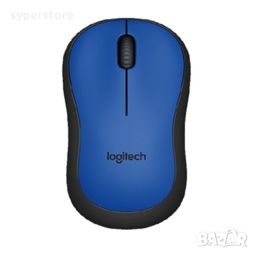 Мишка Безжична Logitech M220 1000dpi 3btn Синьо Черна Оптична Wireless Mouse, снимка 1