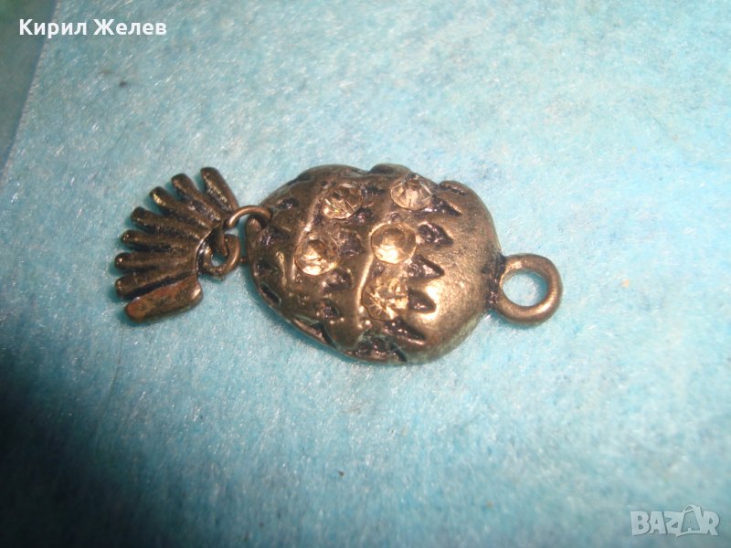 ЗЛАТИСТО БРОНЗОВО АНАНАСЧЕ с ИНКРУСТИРАНИ КРИСТАЛЧЕТА АРТ МЕДАЛЬОНЧЕ 20122, снимка 1