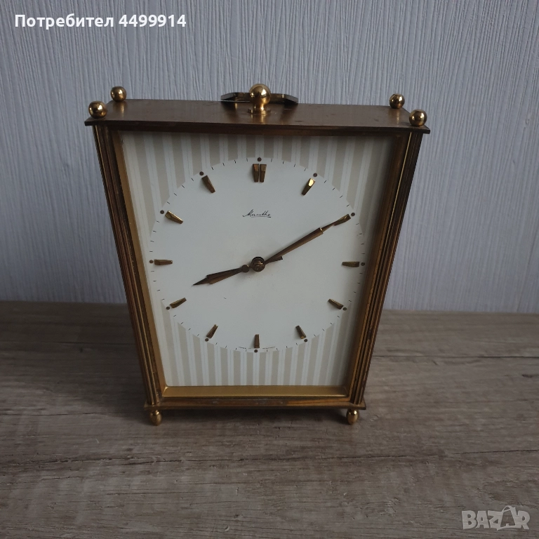 Бронзов настолен часовник, снимка 1