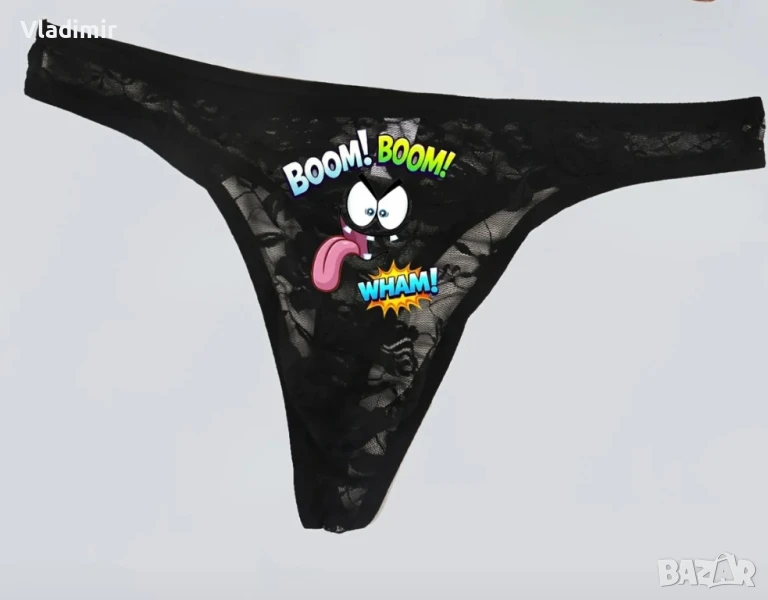 Мъжки дантелени прашки с щампа , снимка 1