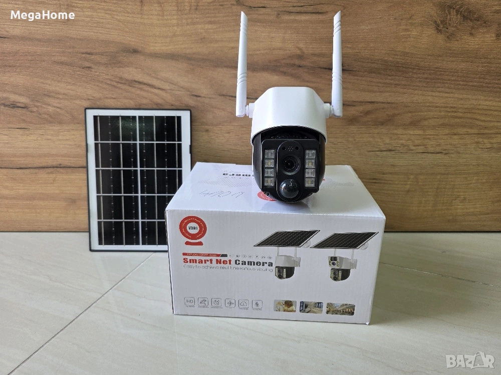 Автономна Соларна 4G Камера V380Pro за наблюдение, WIFI, HD, SIM, снимка 1