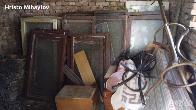 Стара дървена дограма със стъкла, снимка 1