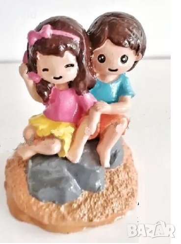 3D Деца върху камък силиконов молд форма калъп гипс декор, снимка 1