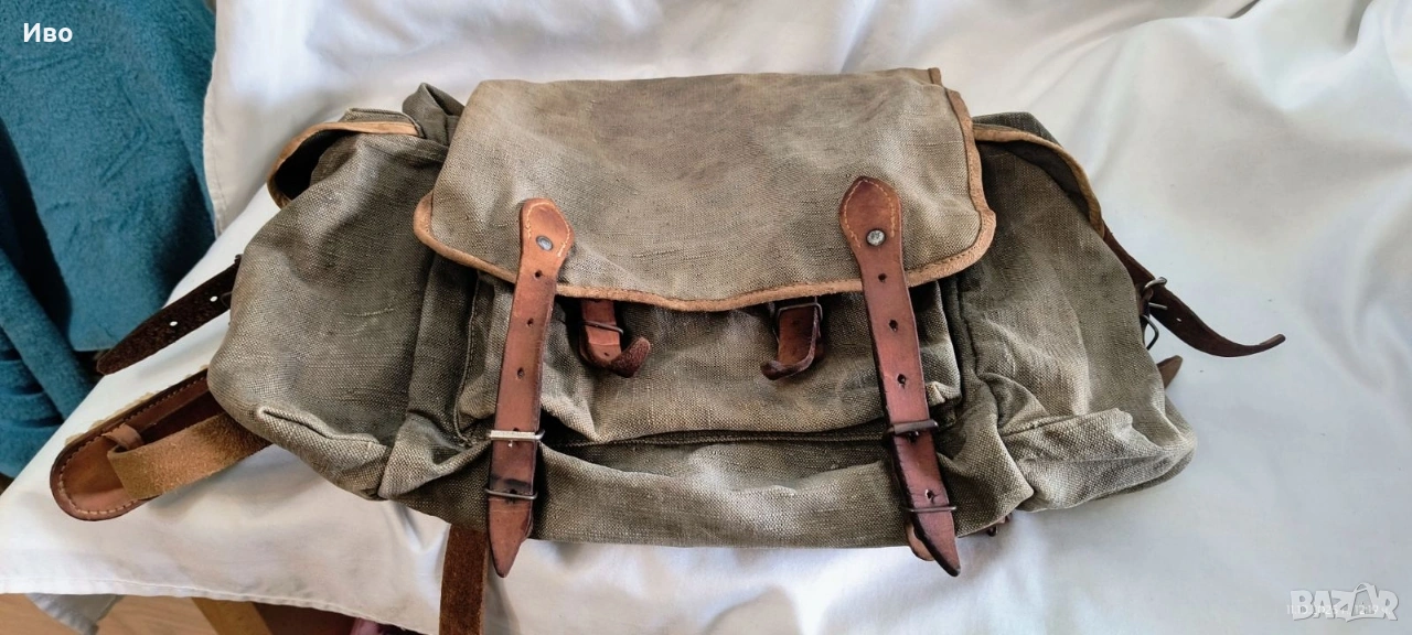 Българска брезентова военна раница, снимка 1