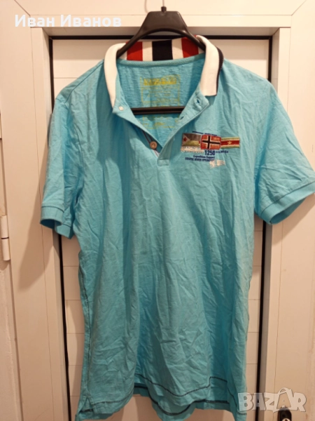 Оригинална фланелка с яка Napapijri, снимка 1