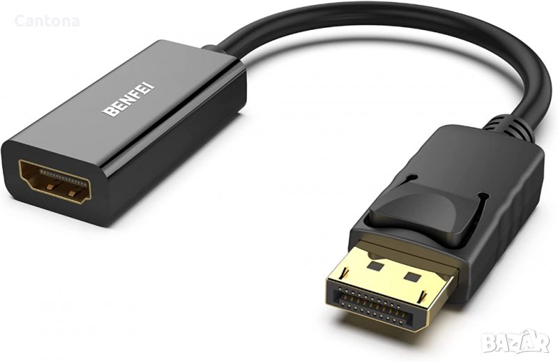 Benfei Displayport към HDMI адаптер, мъжки към женски, снимка 1