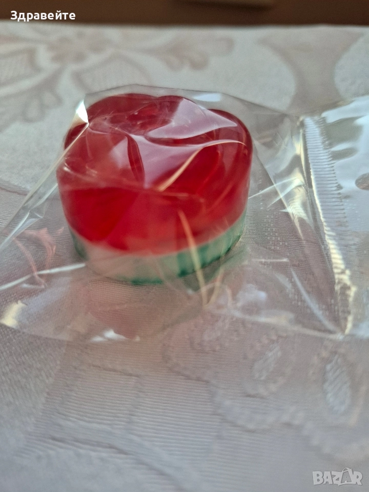 Глуцеринови сапунчета розички с хипоалергенни етерични масла, снимка 1