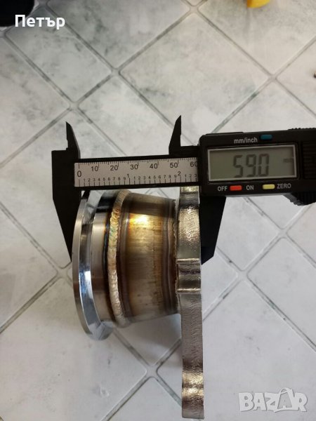 Даунпайп фланец с гарнитура, за турбо,Т3Т4, Т04Е, неръждавейка, нов, T3T4, T04E, снимка 1