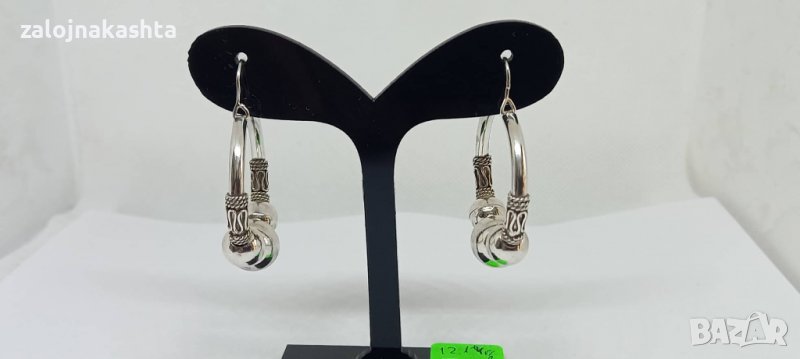 Сребърни обеци-12,14гр/14кр, снимка 1
