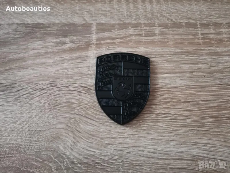 Черна Емблема лого Porsche, снимка 1