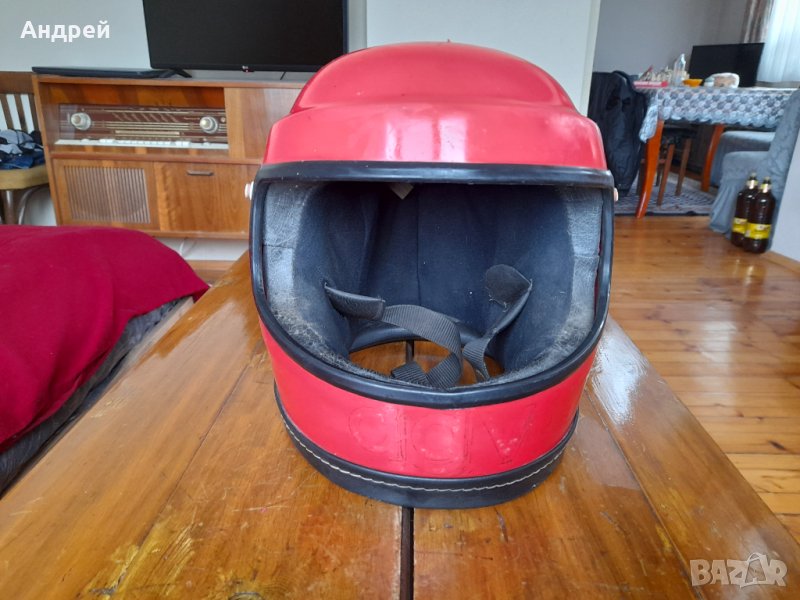 Стара моторджийска каска,шлем, снимка 1