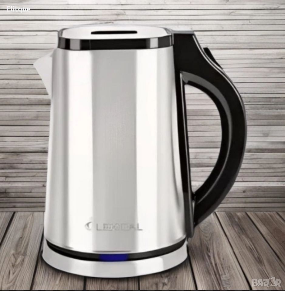 Електрическа кана за вода с корпус от неръжаема стомана и LED светлинен индикатор Lexical LEK-1441, снимка 1