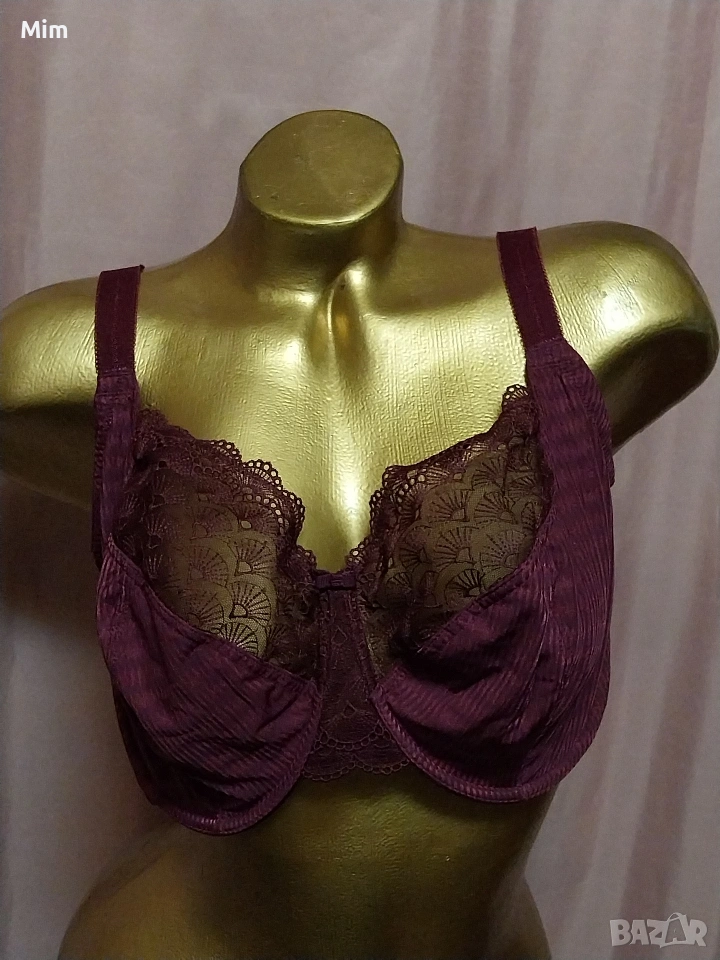 М&S 90G Сутиен за едра дама цвят бордо, снимка 1