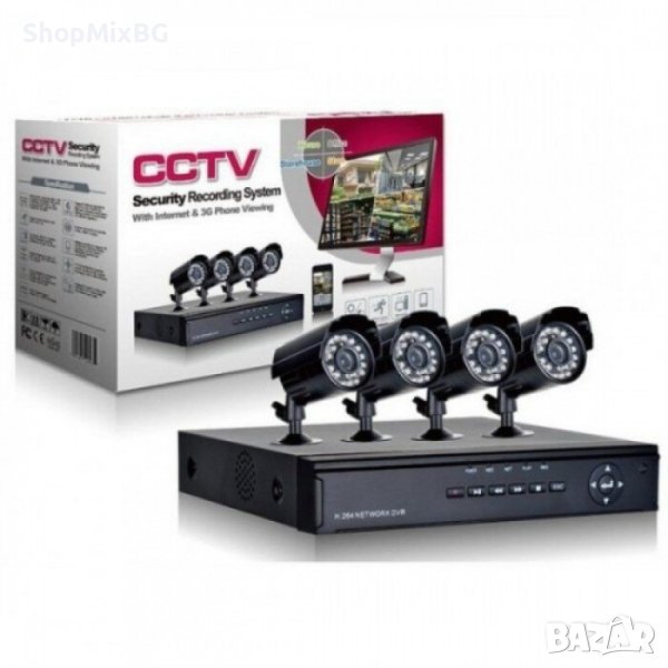 Комплект 4 камери + DVR, CCTV, снимка 1