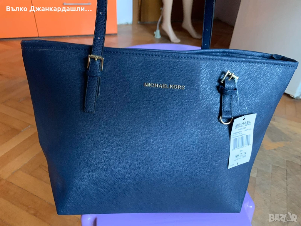  Дамска чанта Michael Kors  Jet Set Travel Medium Multifunction Tote Sapphire, снимка 1
