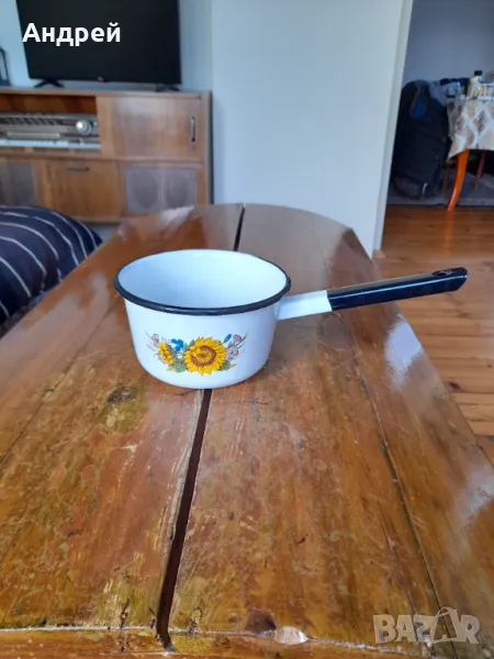 Стара емайлирана касерола,тиган #8, снимка 1