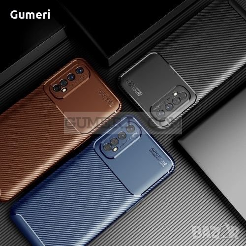  Realme 7 Карбонов удароустойчив гръб със защита за задната камера , снимка 1