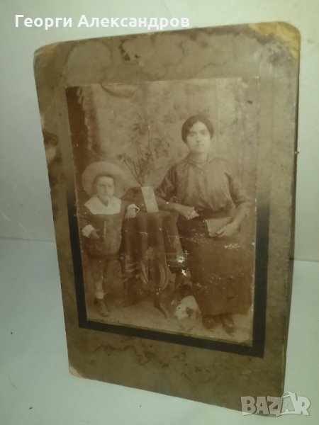 5 ЦАРСКА СНИМКА БУРГАС ПОДПИСАНА ОТЗАД ТВЪРД КАРТОН СТАРА, снимка 1