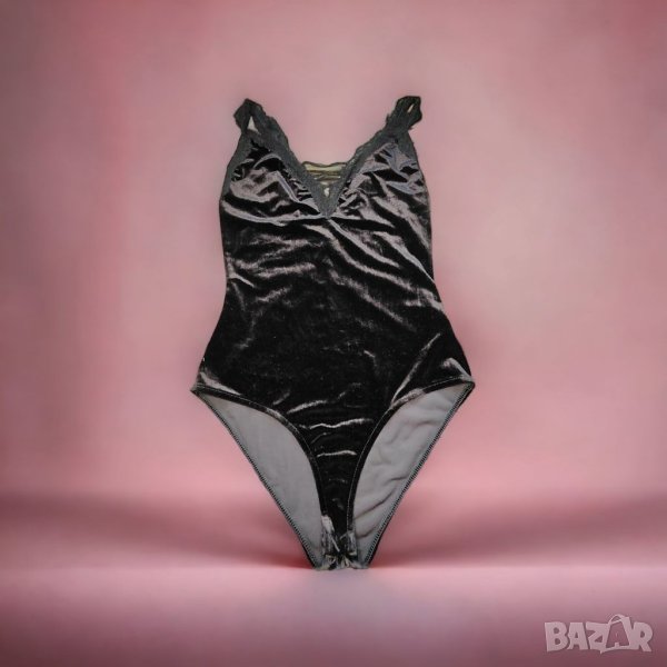 Bershka Night out, дамско боди, дантела и кадифе, М размер , снимка 1