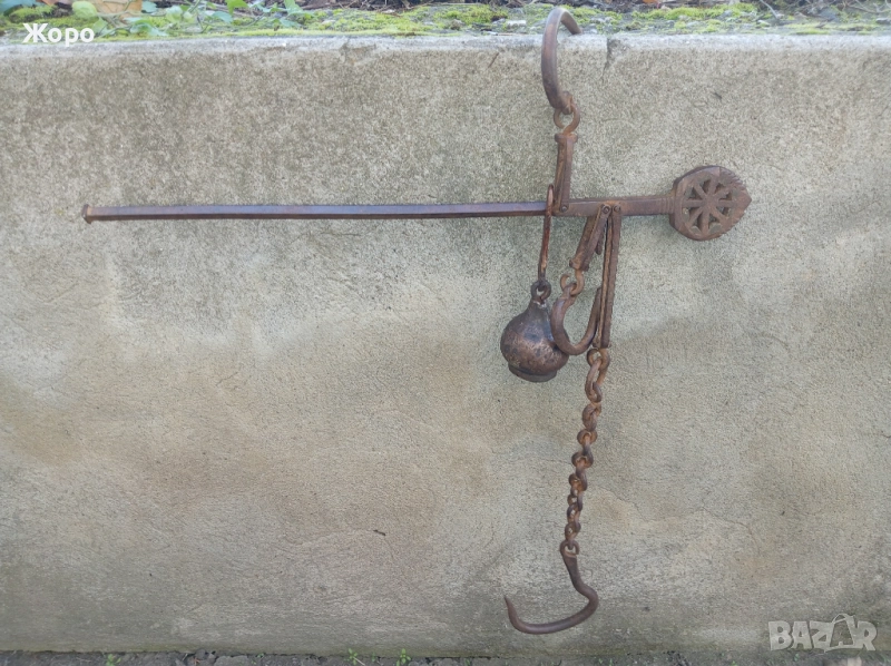 Османски кантар с топуз в Оки кована брадва и кука, снимка 1