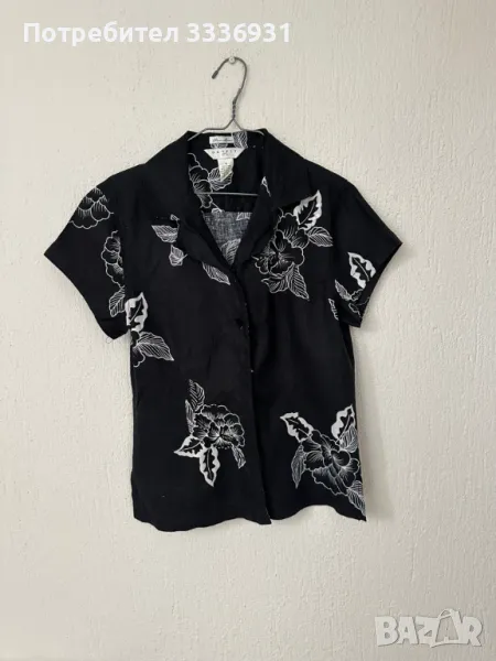Ленена риза с къс ръкав , снимка 1