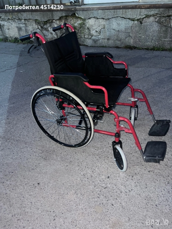 Инвалидна количка – стабилна, сгъваема, отлично състояние, снимка 1