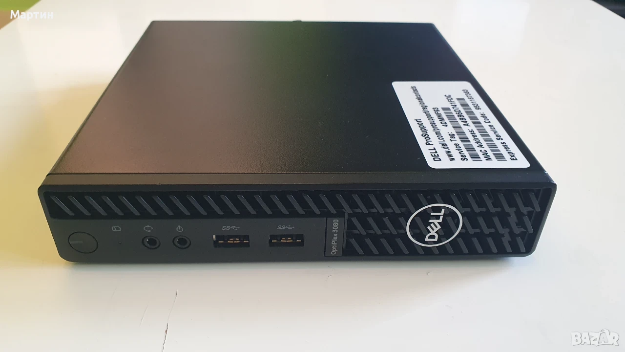 Mini PC - Dell OptiPlex 3080 Micro, Intel Core i5-10500T 6C/12T, 16GB RAM, снимка 1
