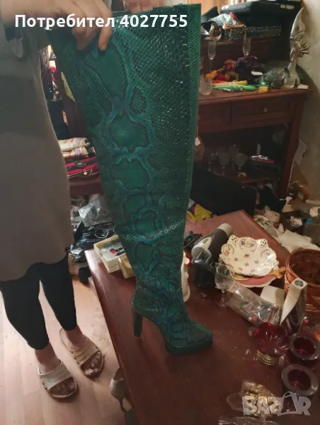 Змийски ботуши естествена кожа.Чисто нови, дизайнерски , снимка 1