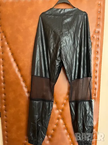 Кожен панталон с висока талия, снимка 2 - Панталони - 49479909