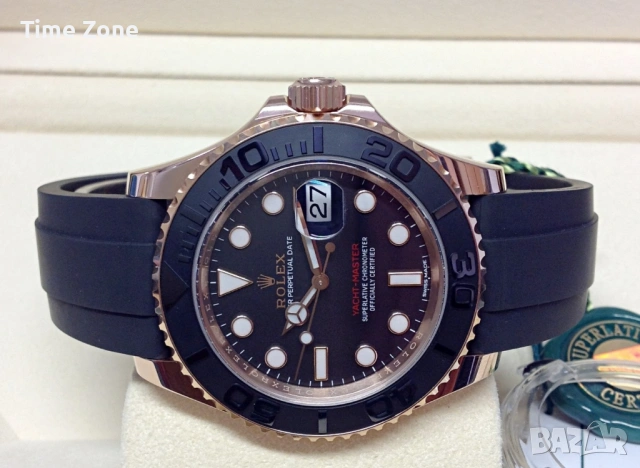 Rolex Yacht-Master 40mm (37mm) Rose Gold Black Ceramic Automatic Мъжки / Унисекс Различни Варианти, снимка 4 - Мъжки - 54060762