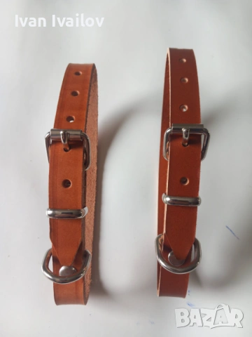 Кожени каишки 38см за малко куче или коте – 2 цвята, ширина 1.5см