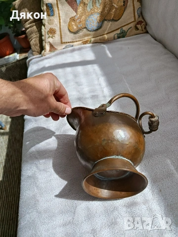 Медна кана , снимка 3 - Антикварни и старинни предмети - 53922276