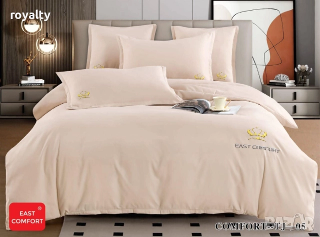 Луксозен комплект с бродерия от 100% памук, снимка 3 - Спално бельо - 52199511