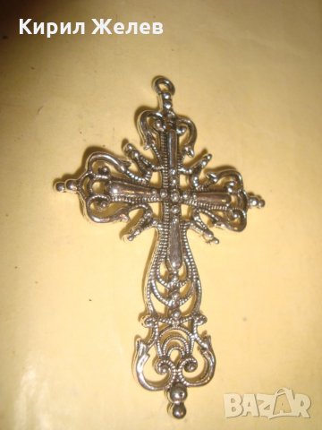 СРЕБРИСТ КРАСИВ ОРНАМЕНТИРАН НАГРЪДЕН КРЪСТ 24911, снимка 4 - Колиета, медальони, синджири - 34376339