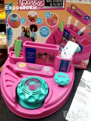 Игрален комплект Mondo Barbie Make Up Nail Studio & DJ, детско студио за маникюр, снимка 5 - Образователни игри - 47296925