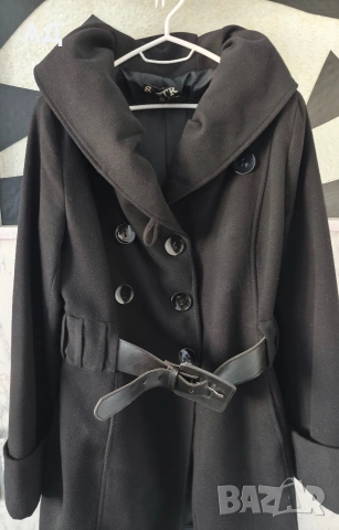 Палто , вталено с голяма яка, снимка 4 - Палта, манта - 54363560
