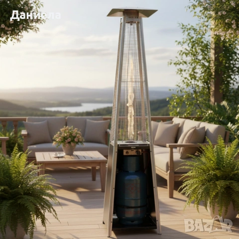 Газов отоплител-чадър 13 kW, 227 см – външен газов отоплител, снимка 3 - Други стоки за дома - 53094752