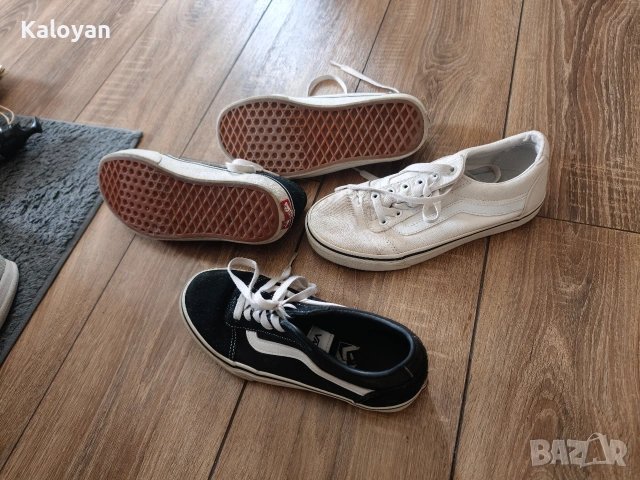 Кецове Vans 36 1/2 черните 37 белите , снимка 10 - Маратонки - 53923583