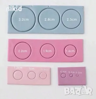 12 размера малки кръг кръгове ринг цилиндър резец форми форма за тесто фондан декор украса торта , снимка 2 - Форми - 47495991