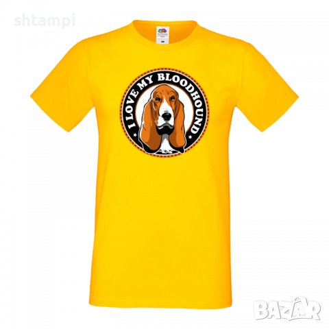 Мъжка тениска I Love My Bloodhound 1 Dog,Куче, животно,подарък,изненада, снимка 8 - Тениски - 36932864