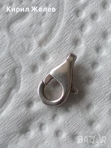 Сребърна карабинка закопчалка 43312, снимка 3 - Колиета, медальони, синджири - 52339335